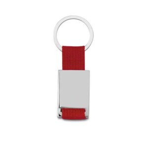 Chaveiro de Metal Retangular com Detalhes em Nylon AI-CH0508