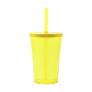 Copo 550 ml com Tampa e Canudo FAN21