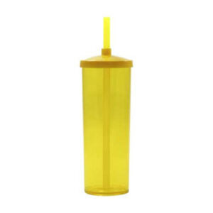Copo Long Drink 330 ml com Tampa e Canudo FAN23
